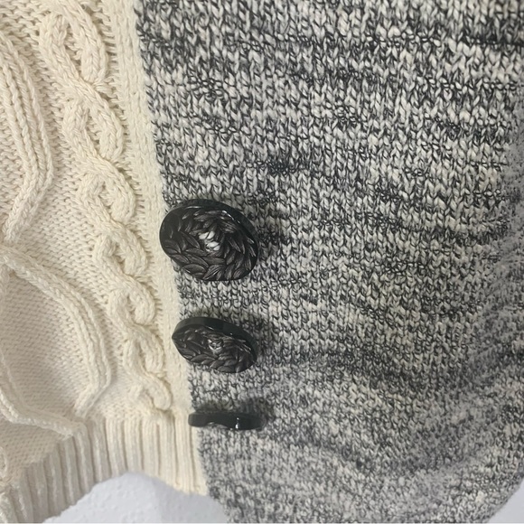 Soft Surroundings Women's Size Small Cream Black Pull over Long Sleeve Sweater - Picture 3 of 10